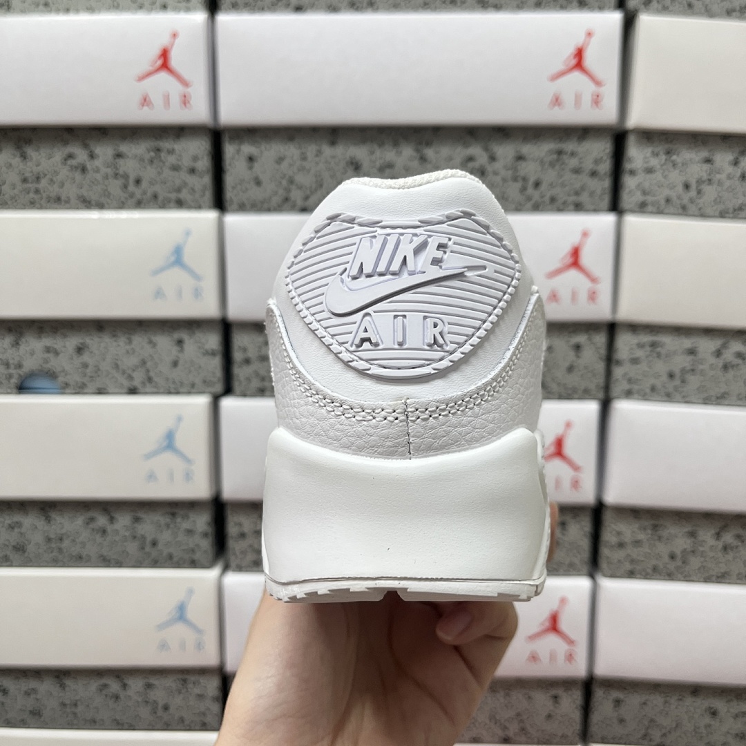 Nike Air Max 90 Leather Triple White CZ5594-100 - Image 16