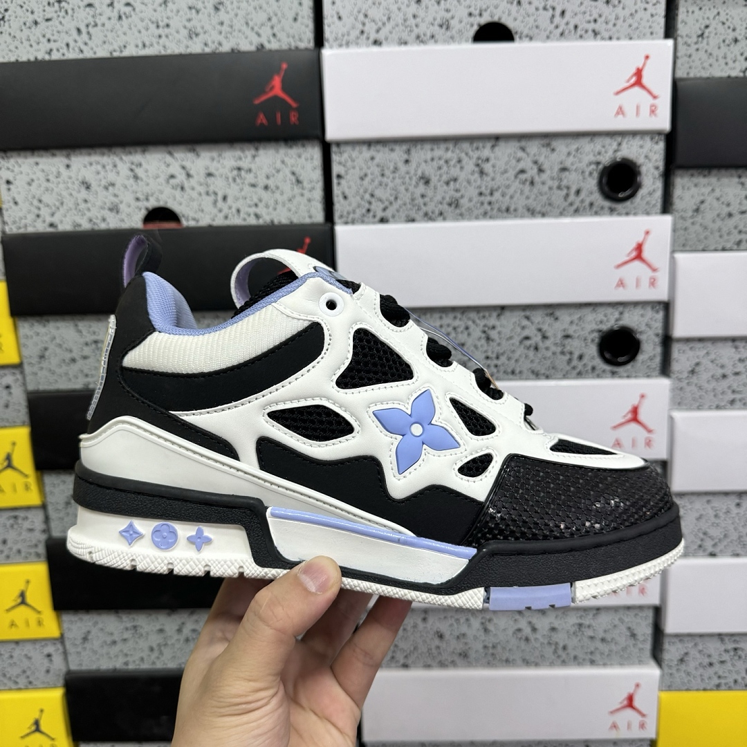 Louis Vuitton Skate Sneaker SK8 (Black Grey Blue) - Image 4