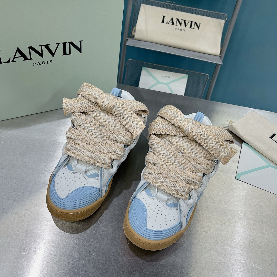 Lanvin FoShan Batch Lanvin Leather Curb Sneakers Three Generations - Image 10