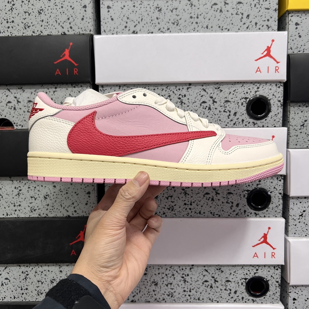 Nike Jordan 1 Retro Low OG SP Travis Scott Shy (Pink) - Image 9