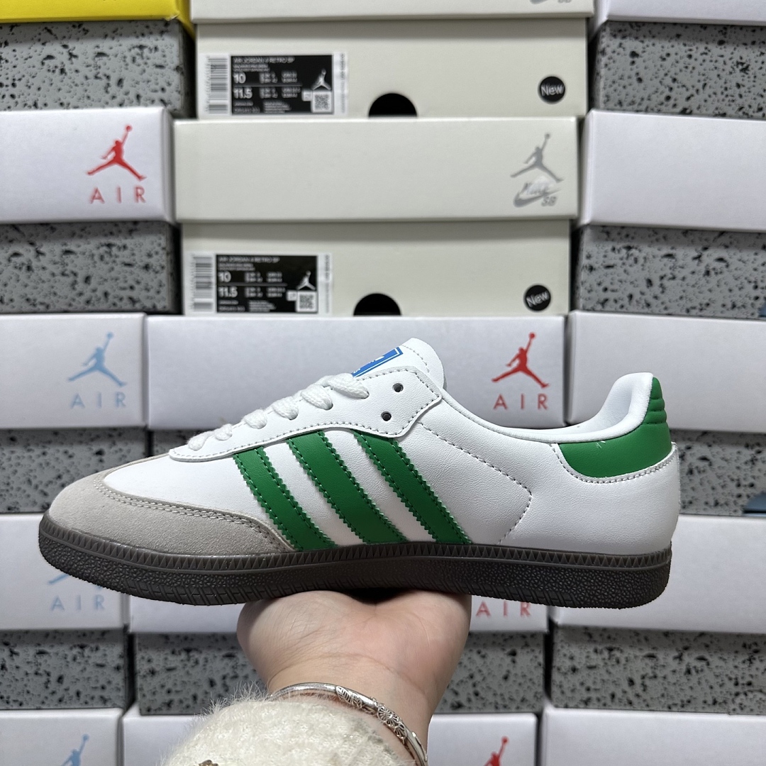 Adidas Samba OG Footwear White Green IG1024 - Image 4