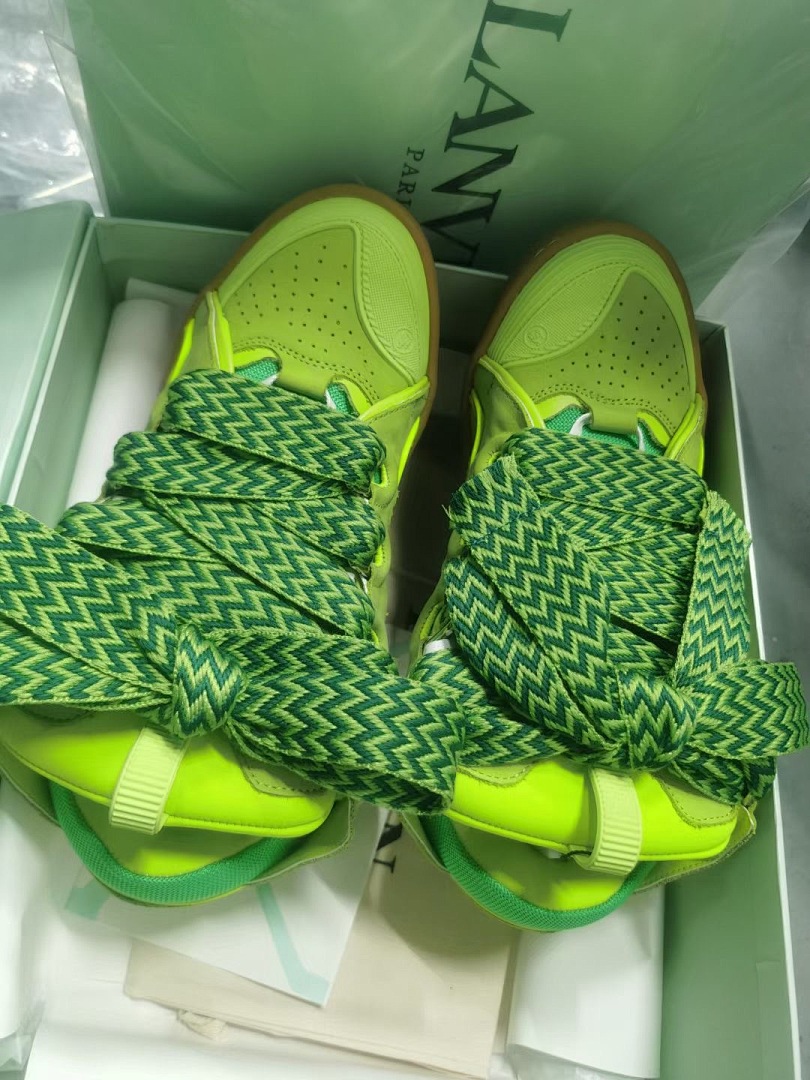 Lanvin FoShan Batch Lanvin Leather Curb Sneakers Three Generations - Image 4