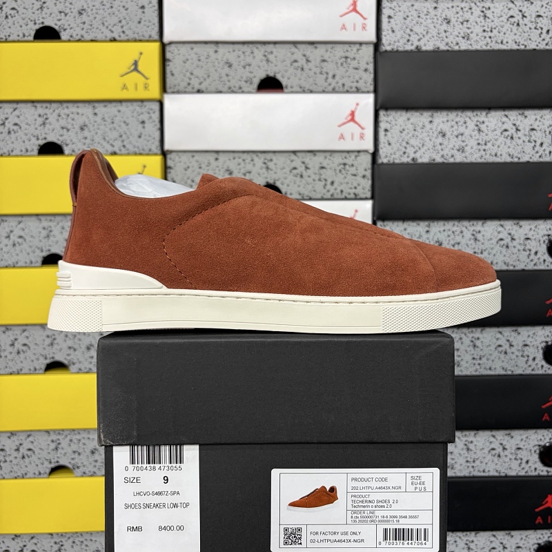 Zegna Deerskin Triple Stitch (White Orange)
