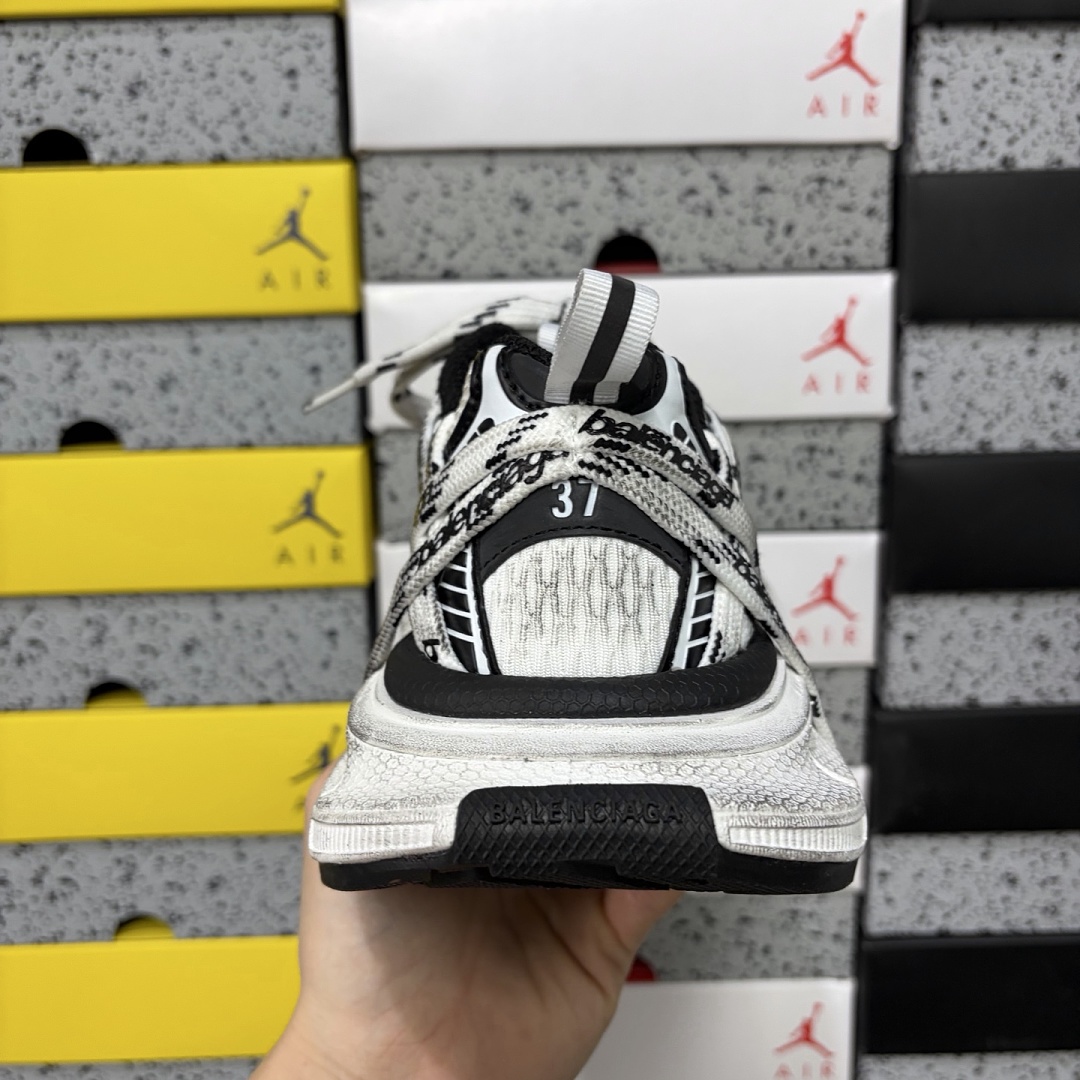 Balenciaga 3XL Extreme Laces (White Black) - Image 7