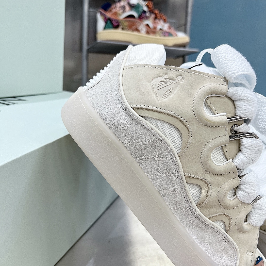 Lanvin FoShan Batch Lanvin Leather Curb Sneakers Three Generations - Image 117