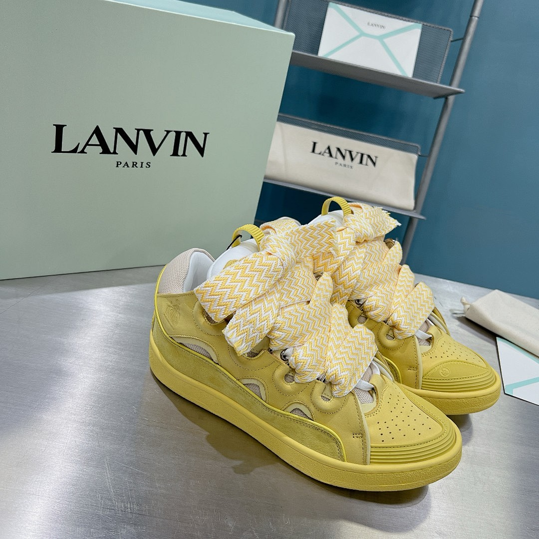 Lanvin FoShan Batch Lanvin Leather Curb Sneakers Three Generations - Image 3