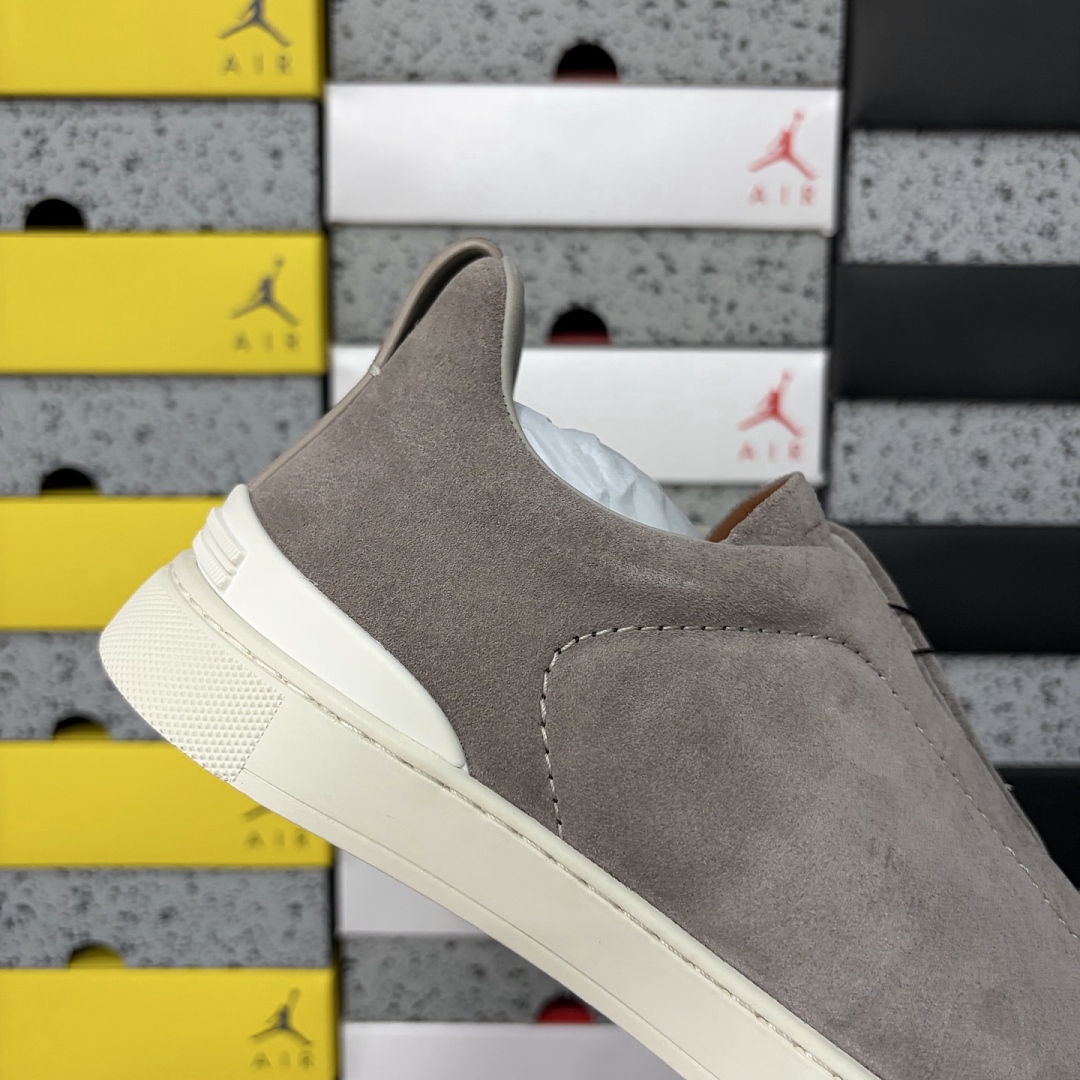 Zegna Deerskin Triple Stitch (White Grey) - Image 3