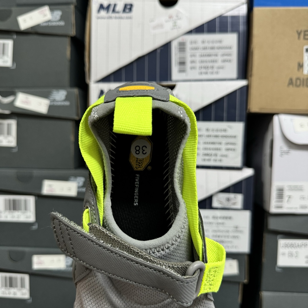 Suicoke Finger Chukka Boot Fluorescent Light Green Velcro Strap - Image 6