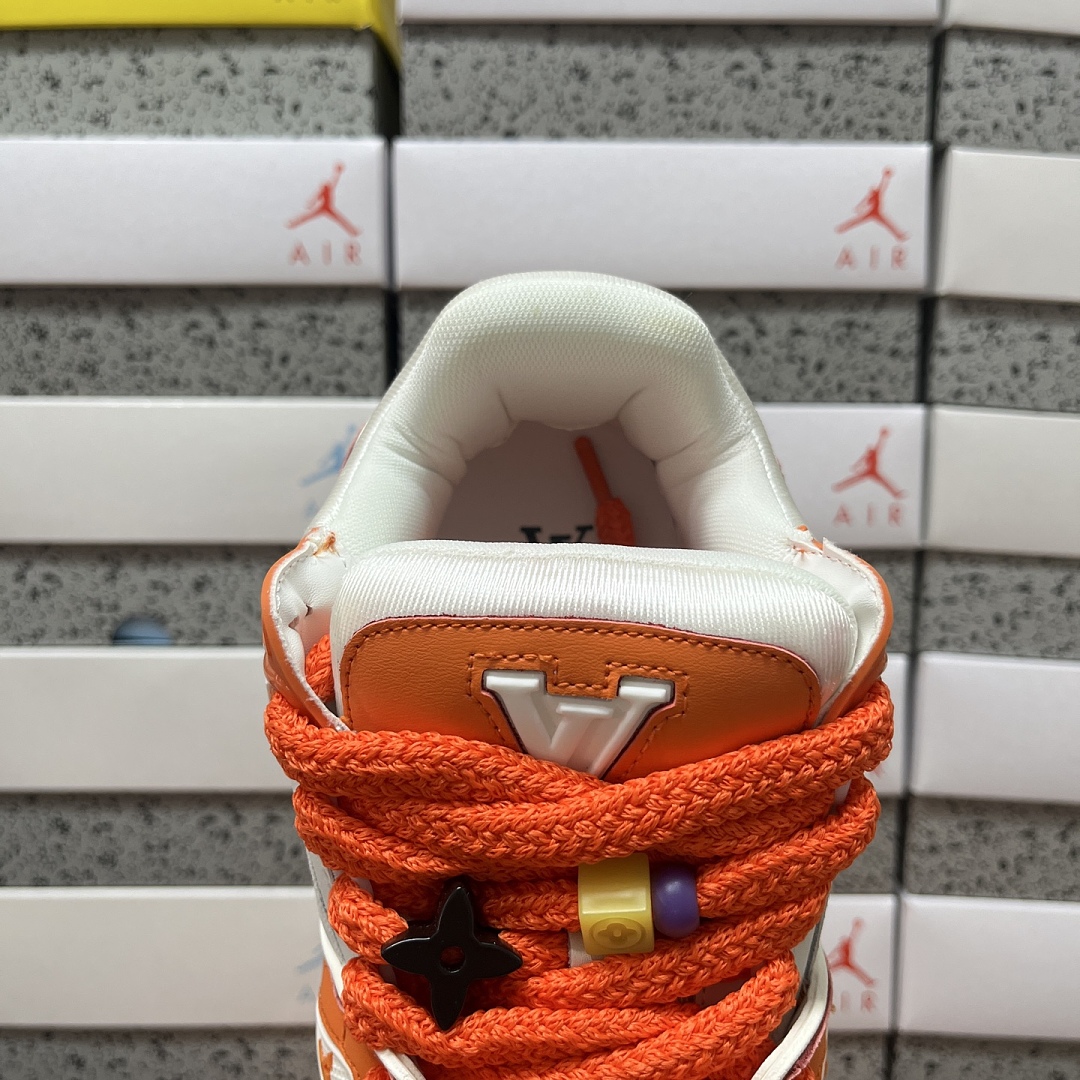Louis Vuitton Trainer Maxi (White Orange) - Image 8