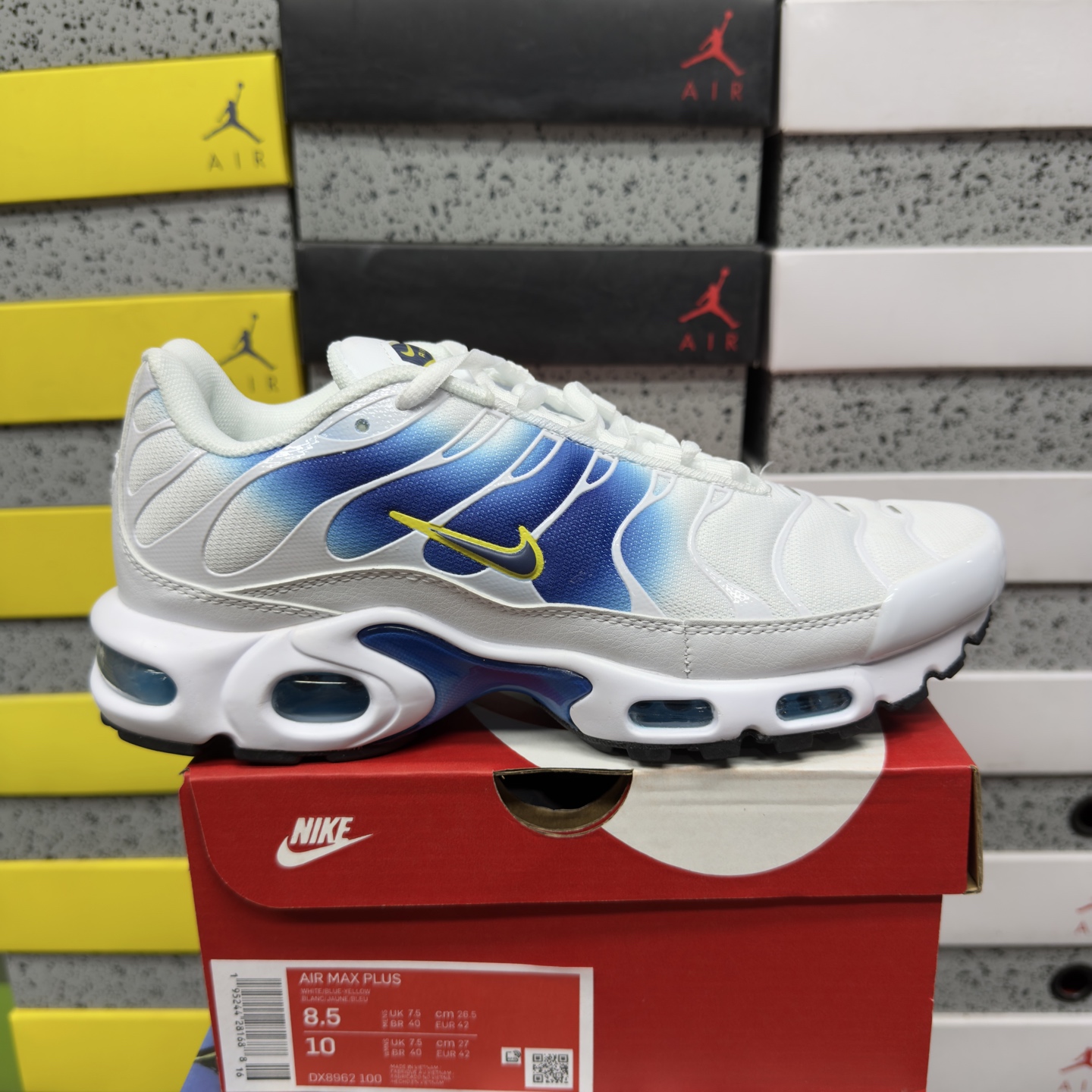 Nike Air Max Plus Spray Paint Swoosh White Blue DX8962-100 - Image 10