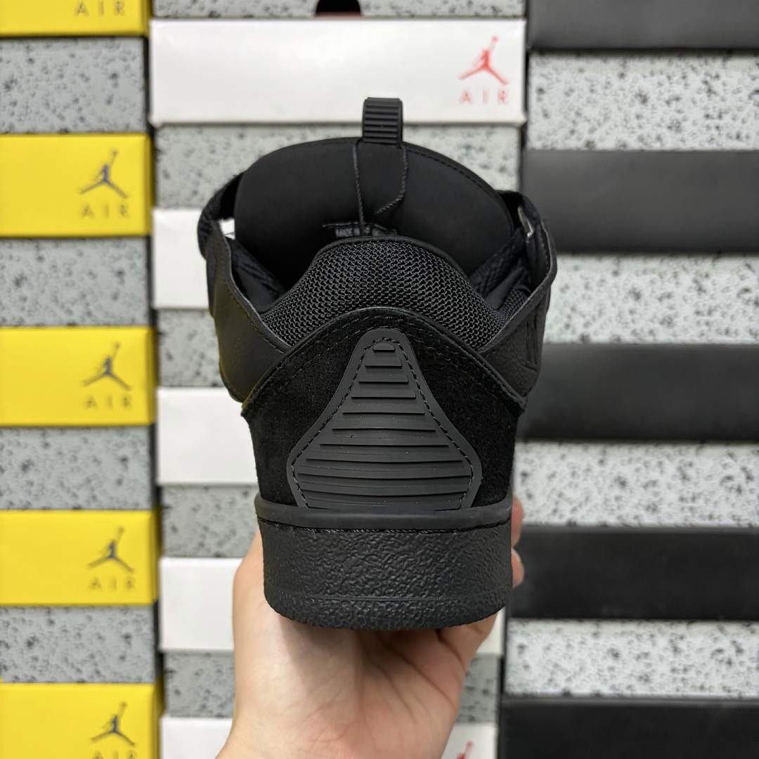 Lanvin Leather Curb Triple Black Full Suede DRAG‑P25 - Image 5
