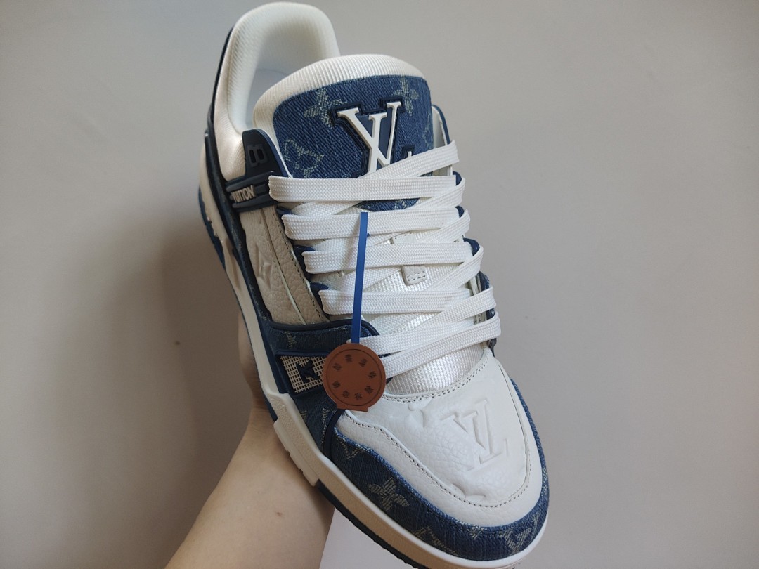 Louis Vuitton LV Trainer Monogram Denim (White Blue) - Image 2