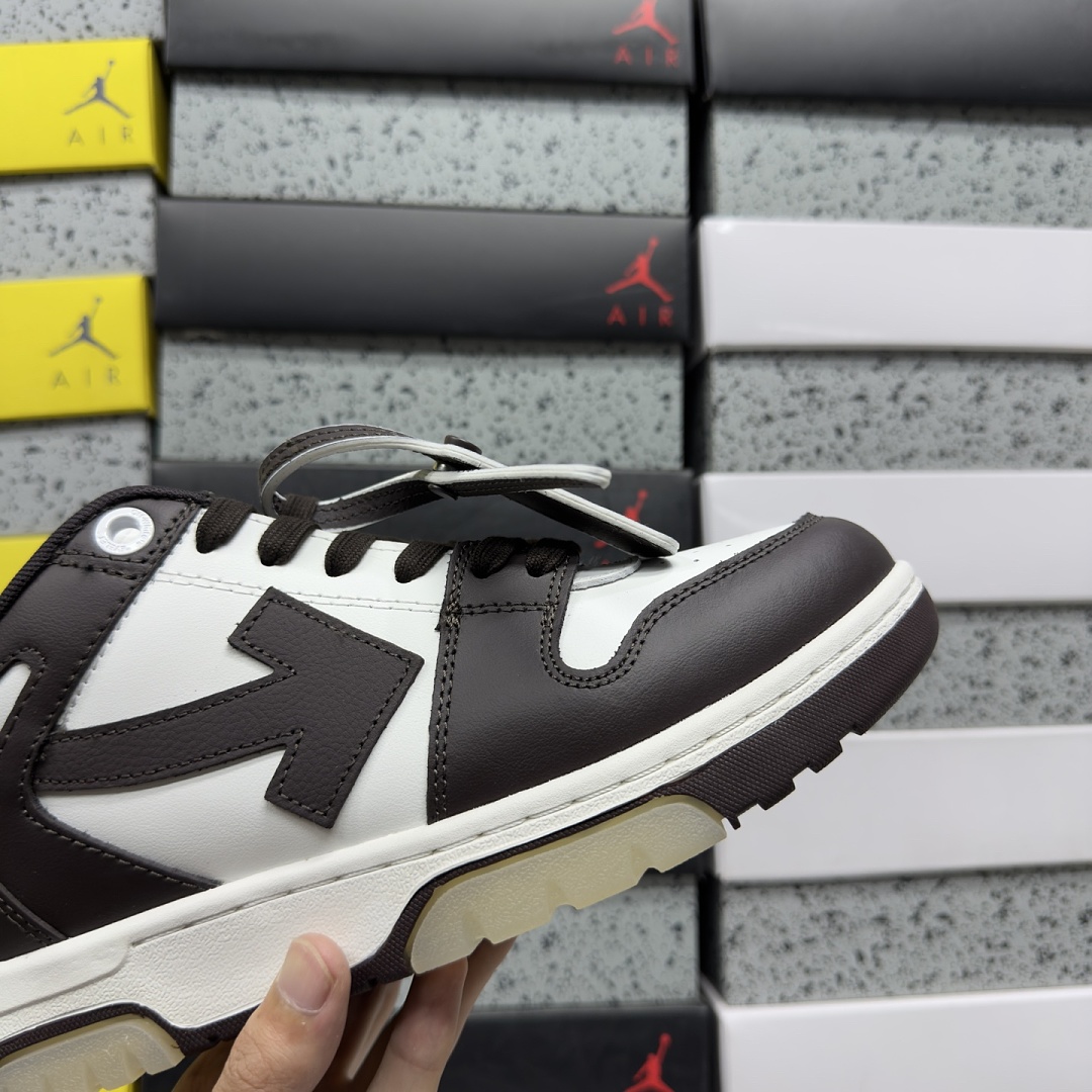 Off-White Out Of Office OOO Low Tops (Chocolate White) - Image 5