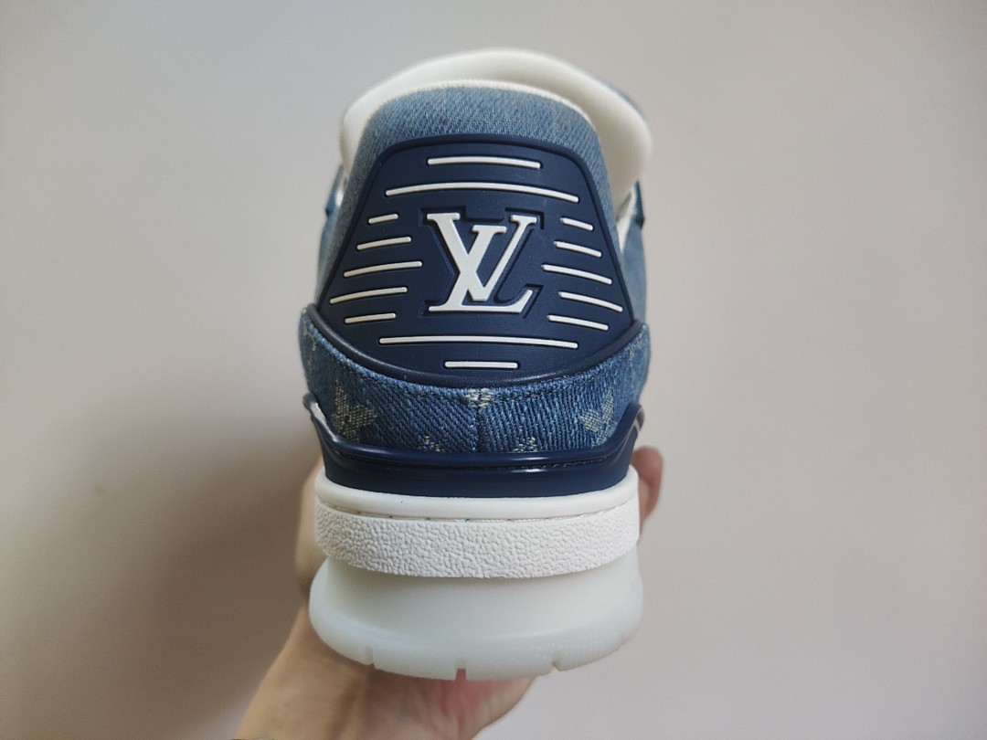 Louis Vuitton LV Trainer Denim Monogram Classic (Blue) - Image 5