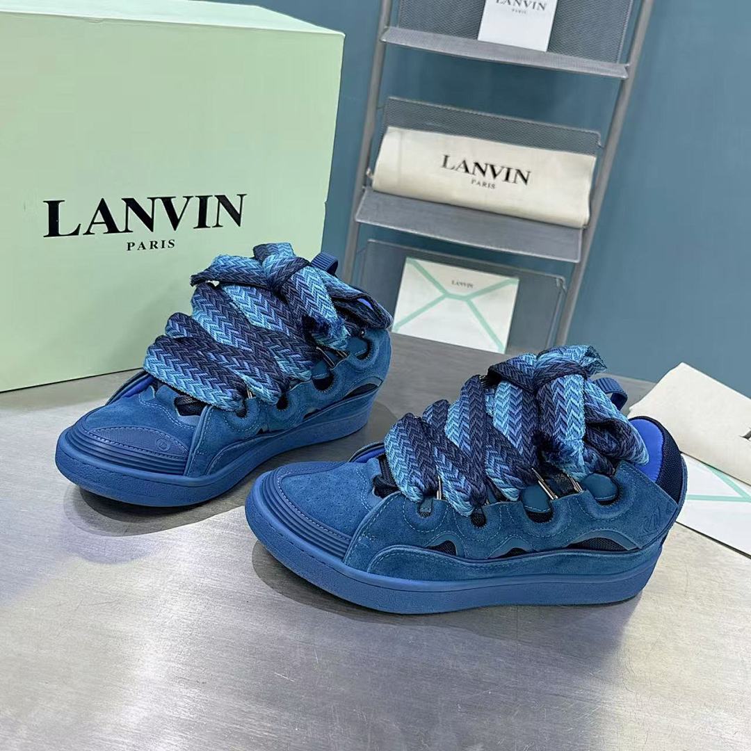 Lanvin FoShan Batch Lanvin Leather Curb Sneakers Three Generations - Image 3