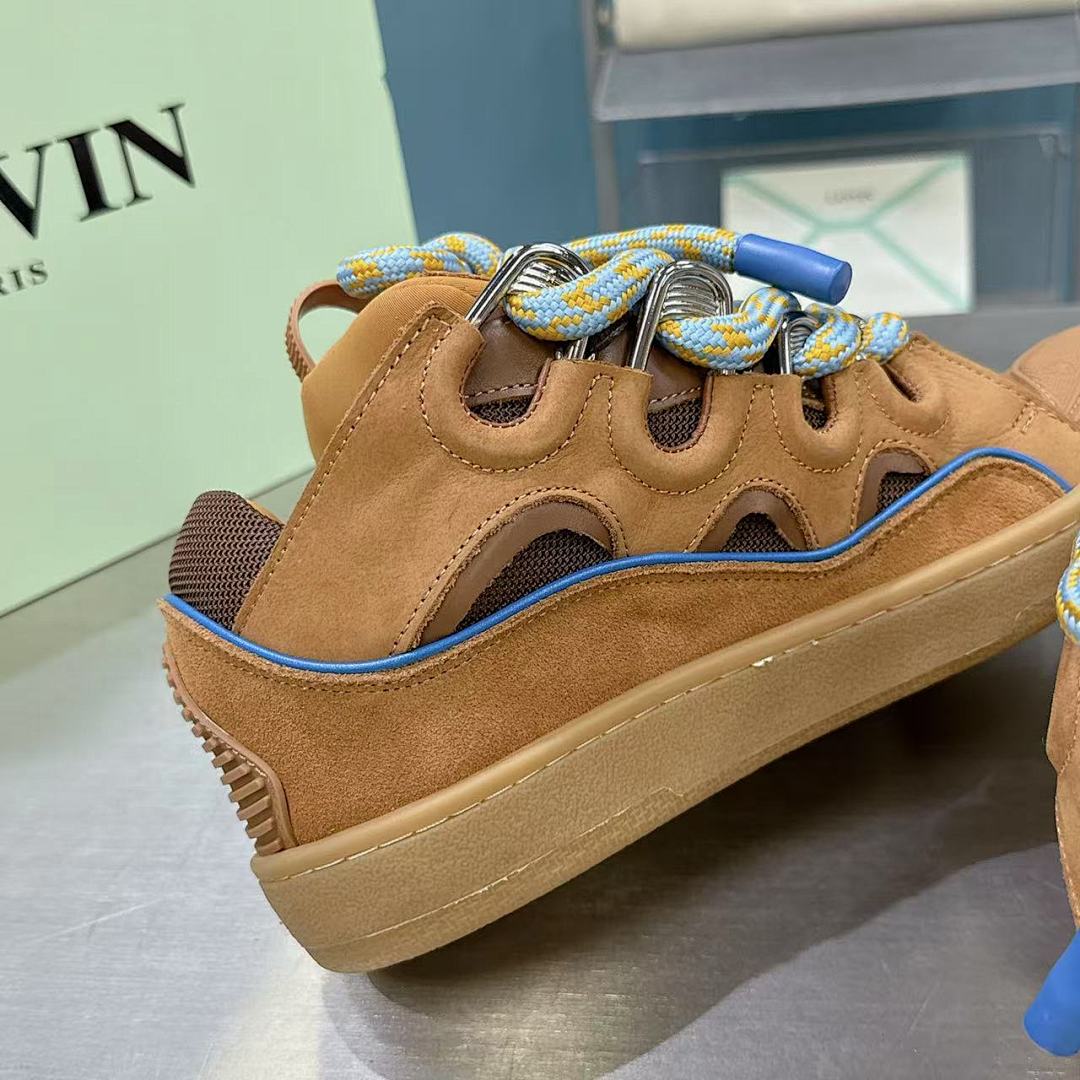 Lanvin FoShan Batch Lanvin Leather Curb Sneakers Three Generations - Image 3