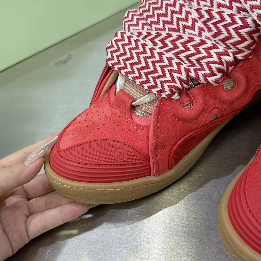 Lanvin FoShan Batch Lanvin Leather Curb Sneakers Three Generations - Image 9