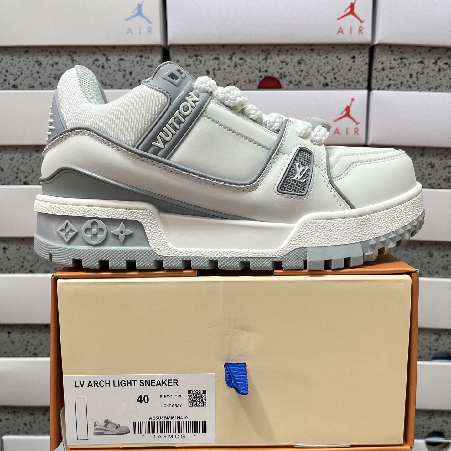 Louis Vuitton Trainer Maxi (White Grey) - Image 10