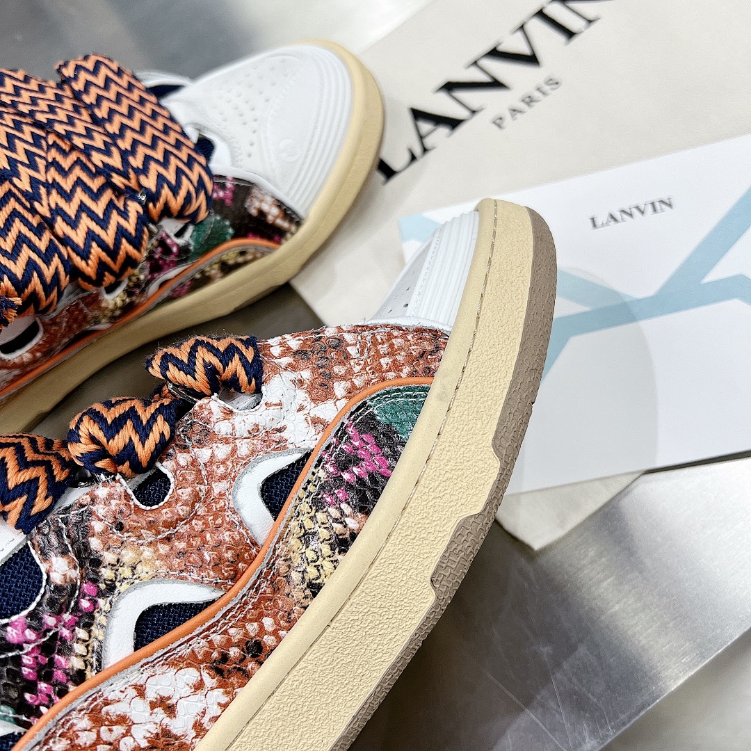 Lanvin FoShan Batch Lanvin Leather Curb Sneakers Three Generations - Image 65