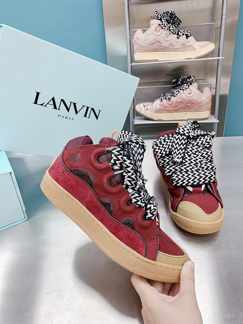 Lanvin FoShan Batch Lanvin Leather Curb Sneakers Three Generations - Image 21