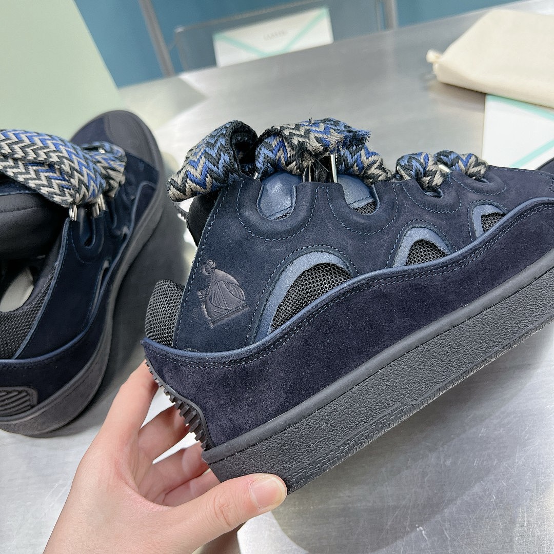 Lanvin FoShan Batch Lanvin Leather Curb Sneakers Three Generations - Image 6