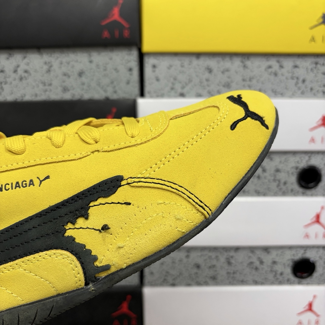 Balenciaga Speedcat Suede (Distressed Yellow Black) - Image 10