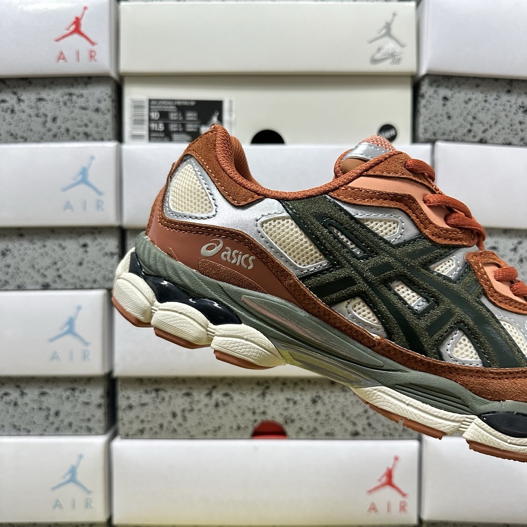 ASICS Gel-NYC Oatmeal Forest (Green Orange) - Image 10