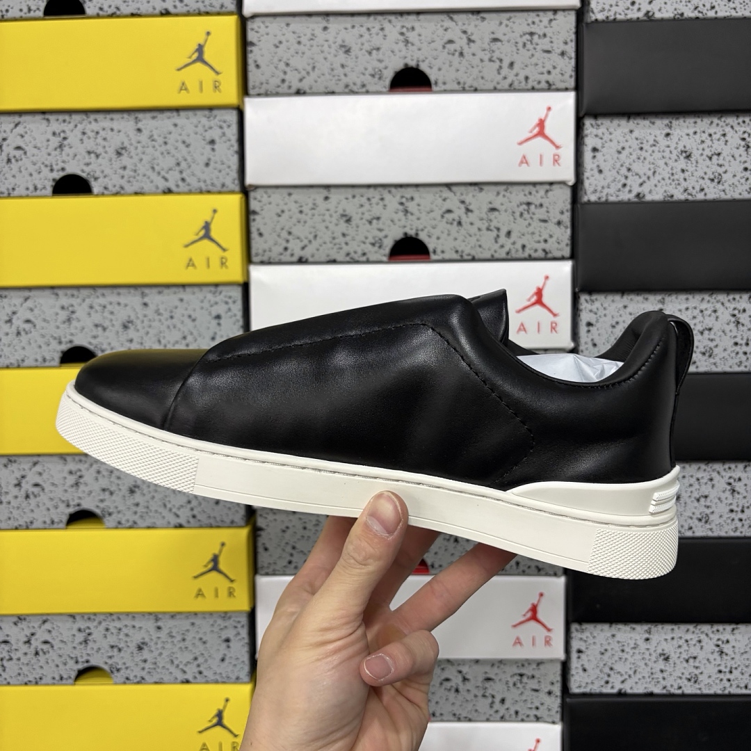 Zegna Deerskin Triple Stitch (White Black) - Image 7