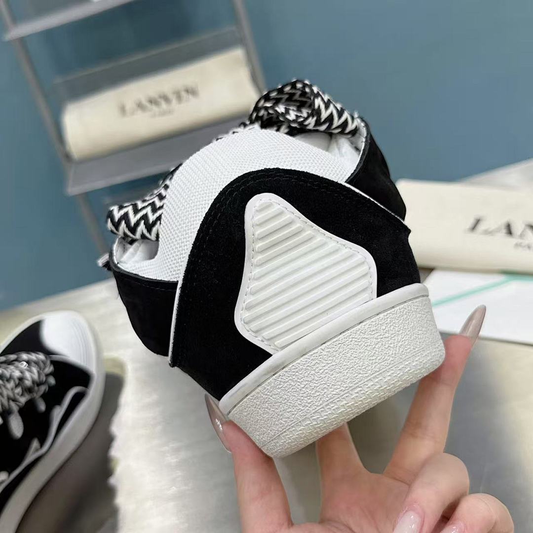 Lanvin FoShan Batch Lanvin Leather Curb Sneakers Three Generations - Image 3