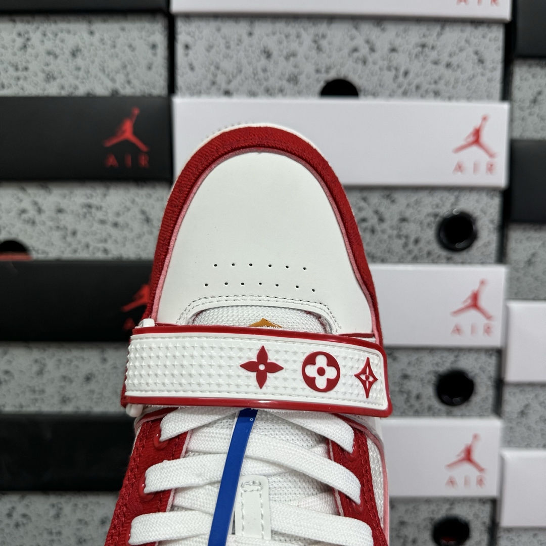 Louis Vuitton Trainer (White Red) - Image 6