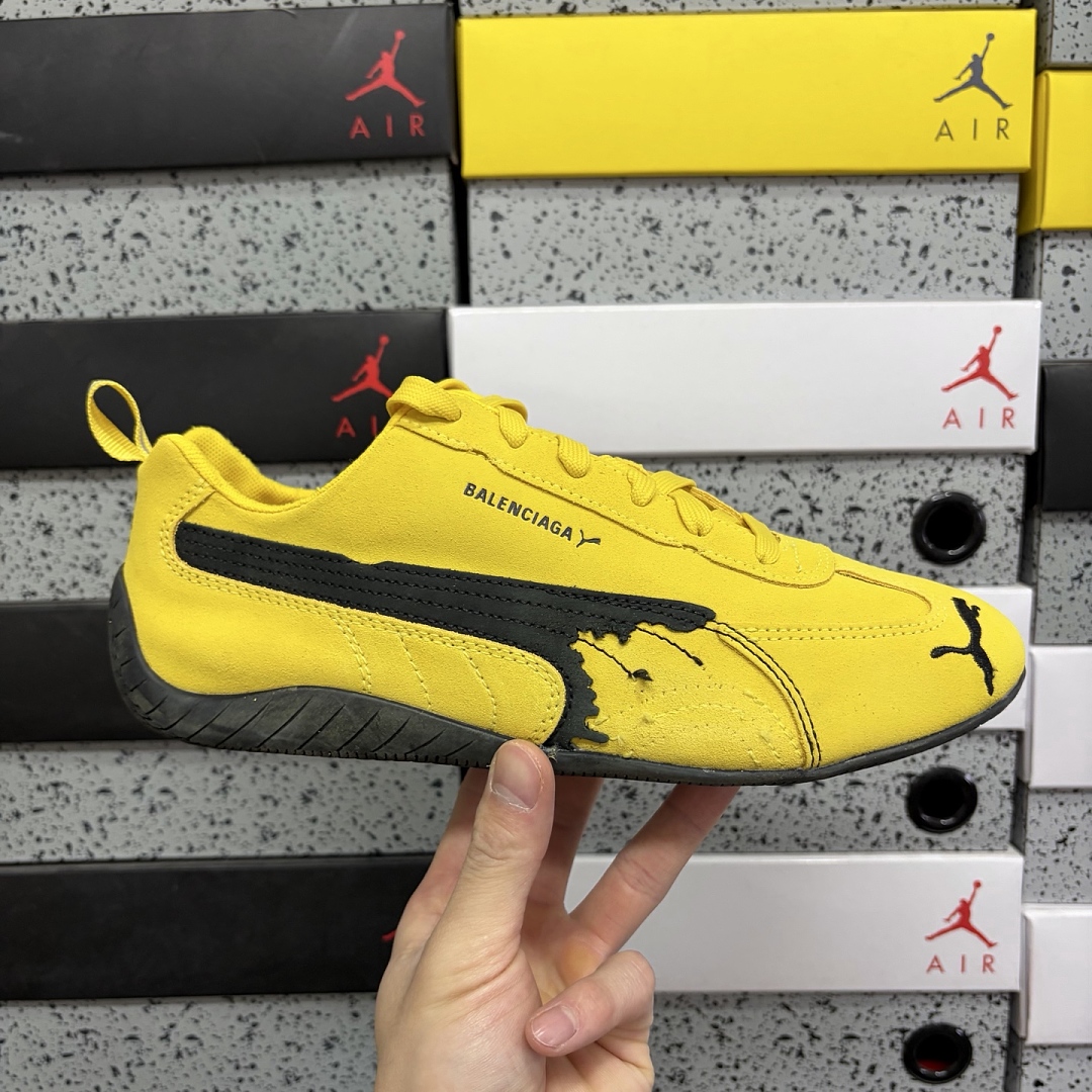 Balenciaga Speedcat Suede (Distressed Yellow Black) - Image 11