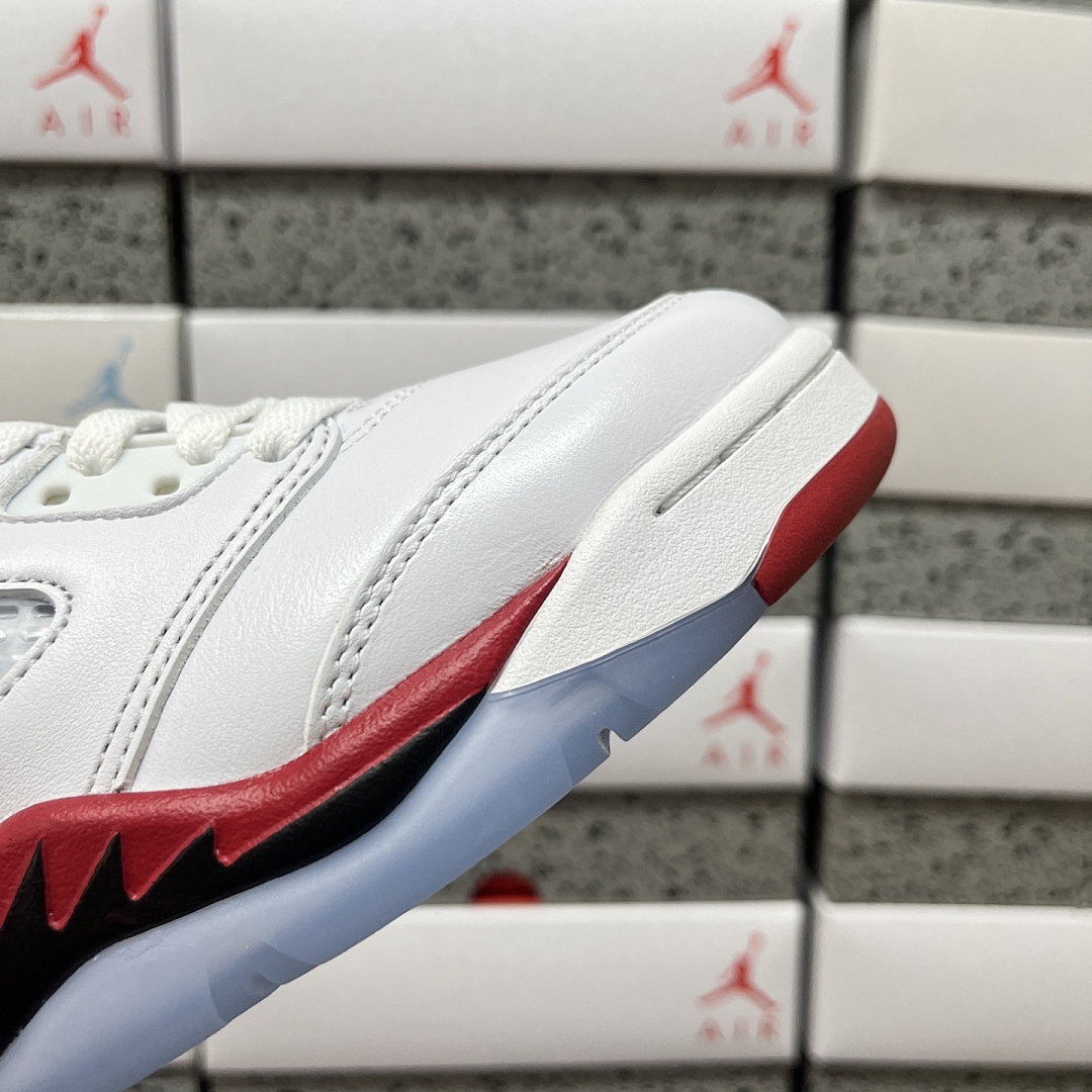 Nike Jordan 5 Retro Fire Red Black Tongue HQ7978-101 Flame - Image 8
