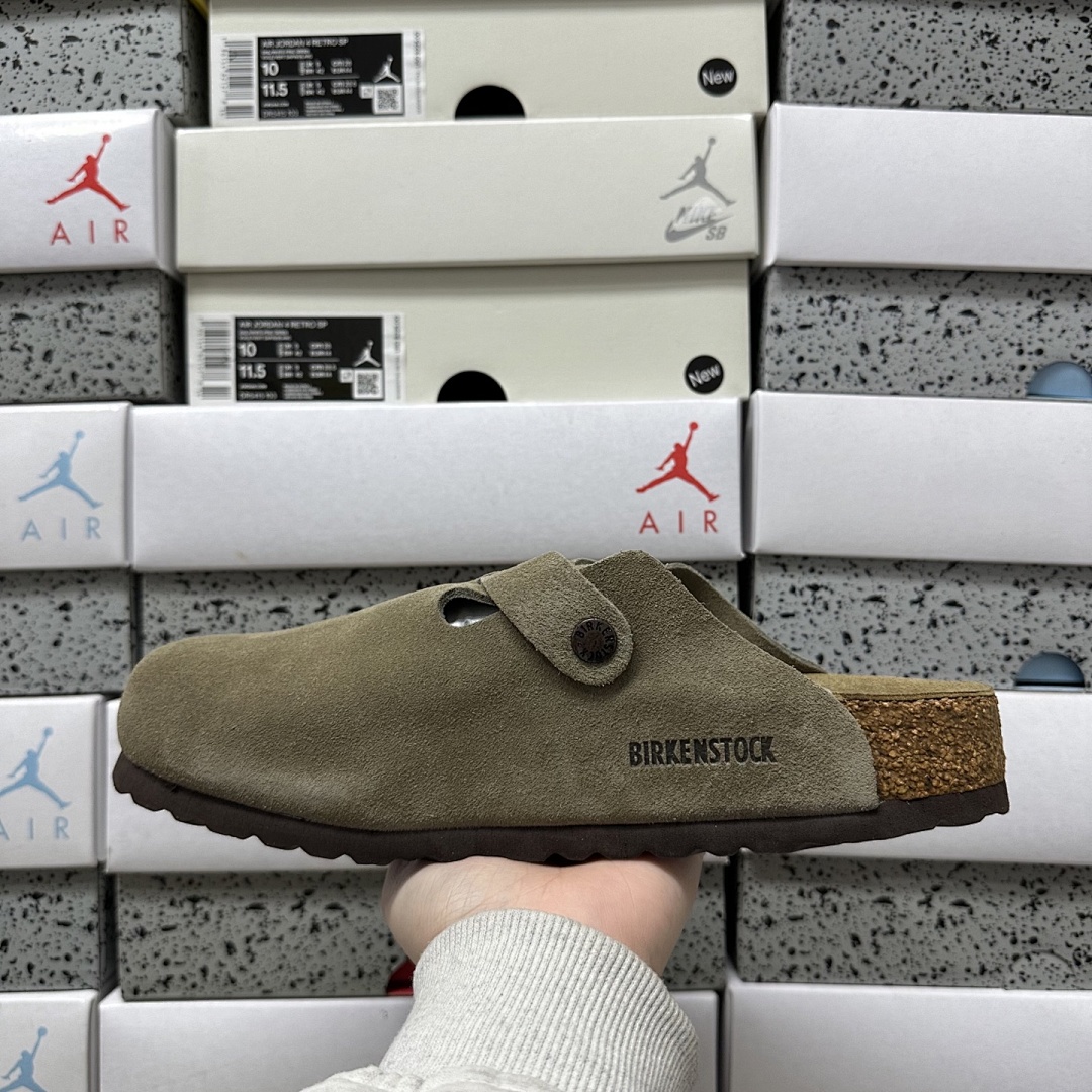 Birkenstock Birken Boston Soft Footbed Brown Suede (Thick Leather) - Image 7
