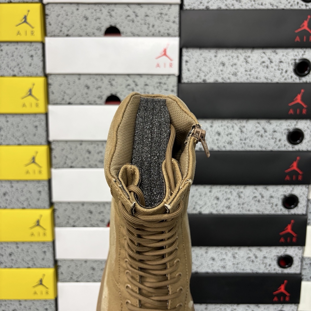 Balenciaga Combat Strike Boot Brown Cotton Canvas - Image 7