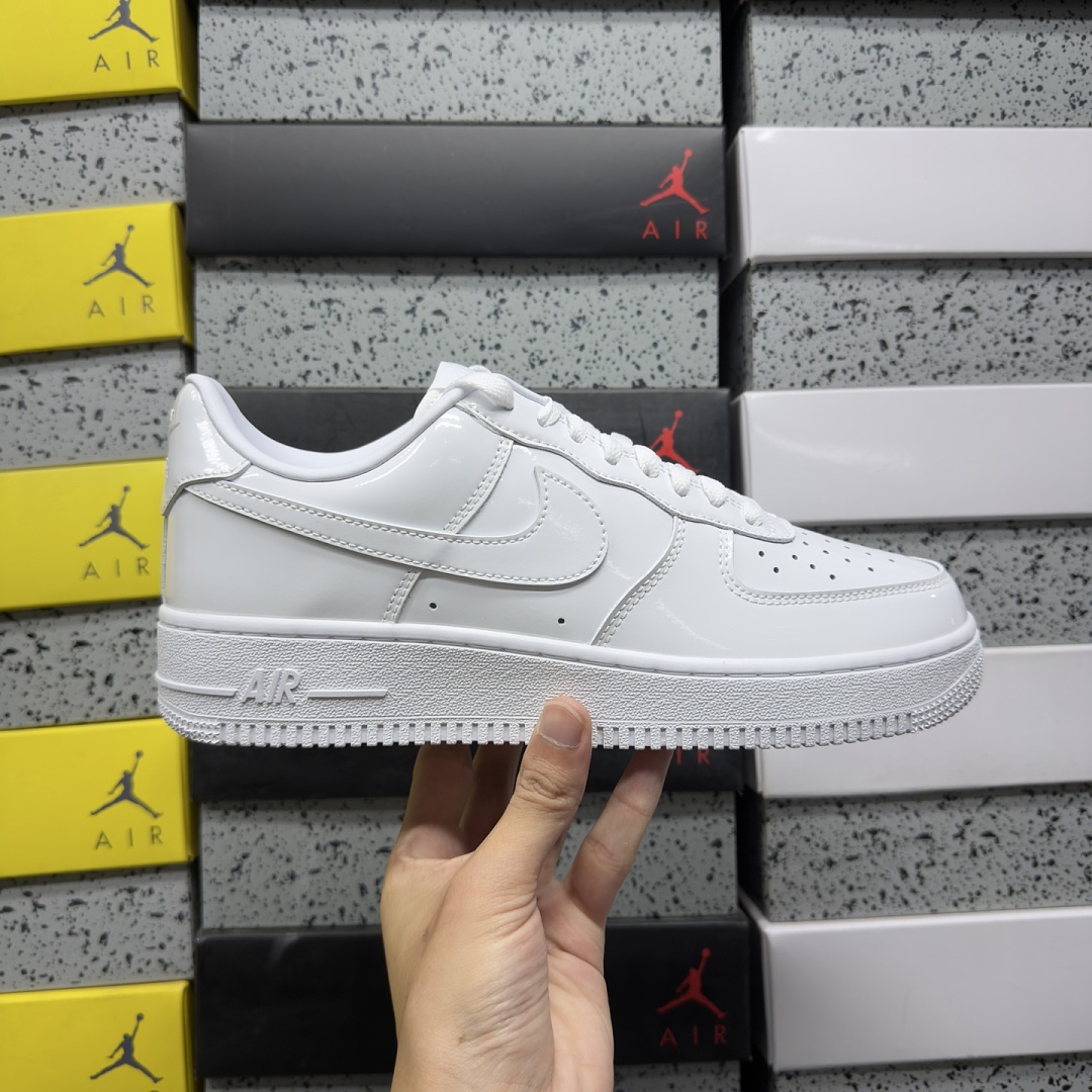 Nike Air Force 1 Low '07 Premium White Patent - Image 8
