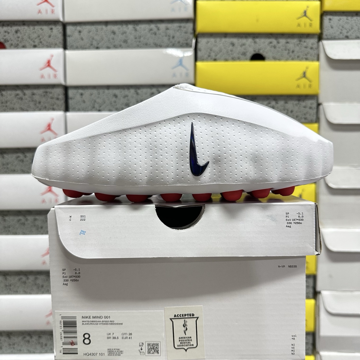 Nike Mind 001 Slide White Speed (Red) - Image 10