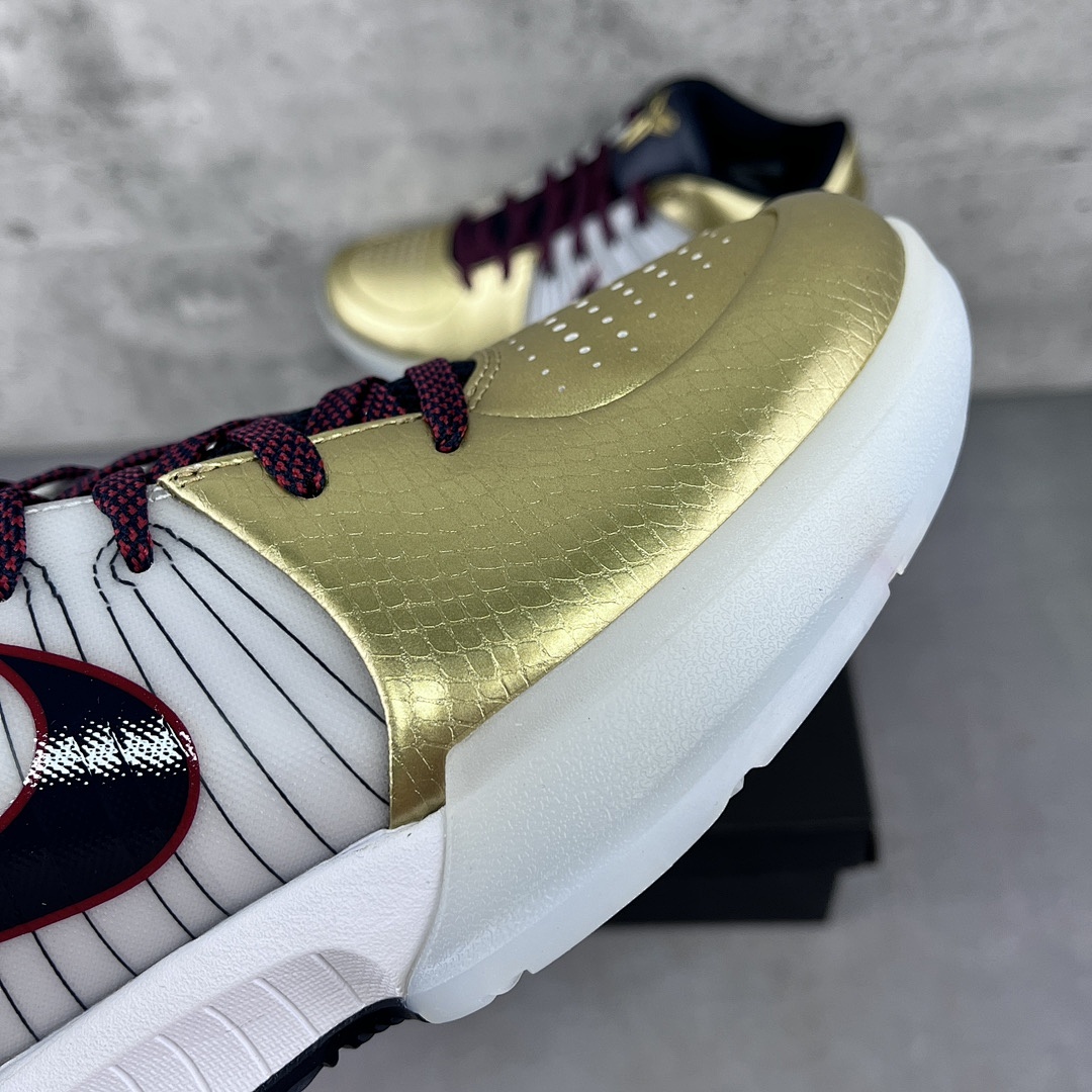 Nike Kobe 4 Protro Gold Medal ZK4 (White Black) - Image 5