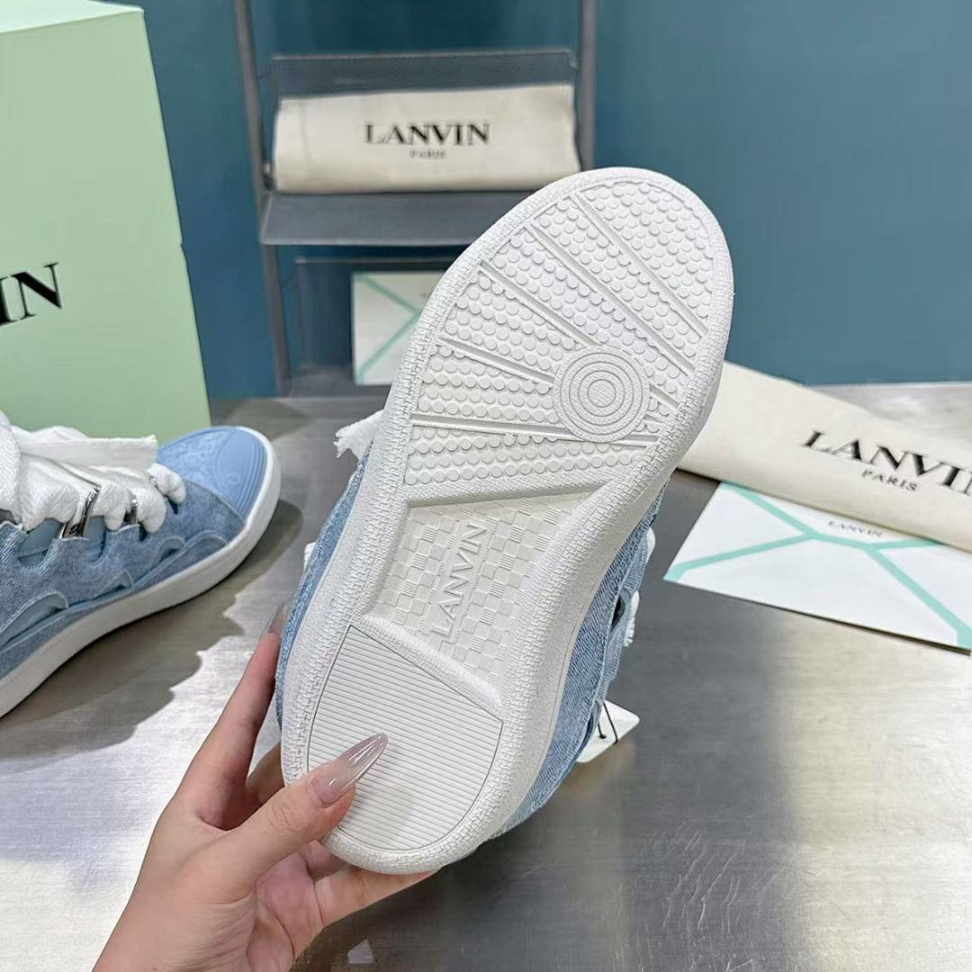 Lanvin FoShan Batch Lanvin Leather Curb Sneakers Three Generations - Image 2