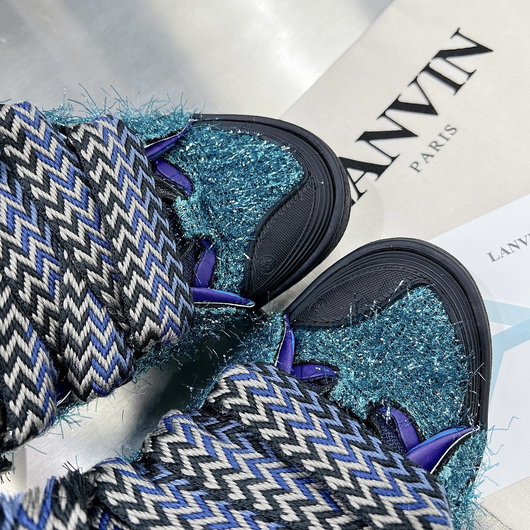 Lanvin FoShan Batch Lanvin Leather Curb Sneakers Three Generations - Image 48