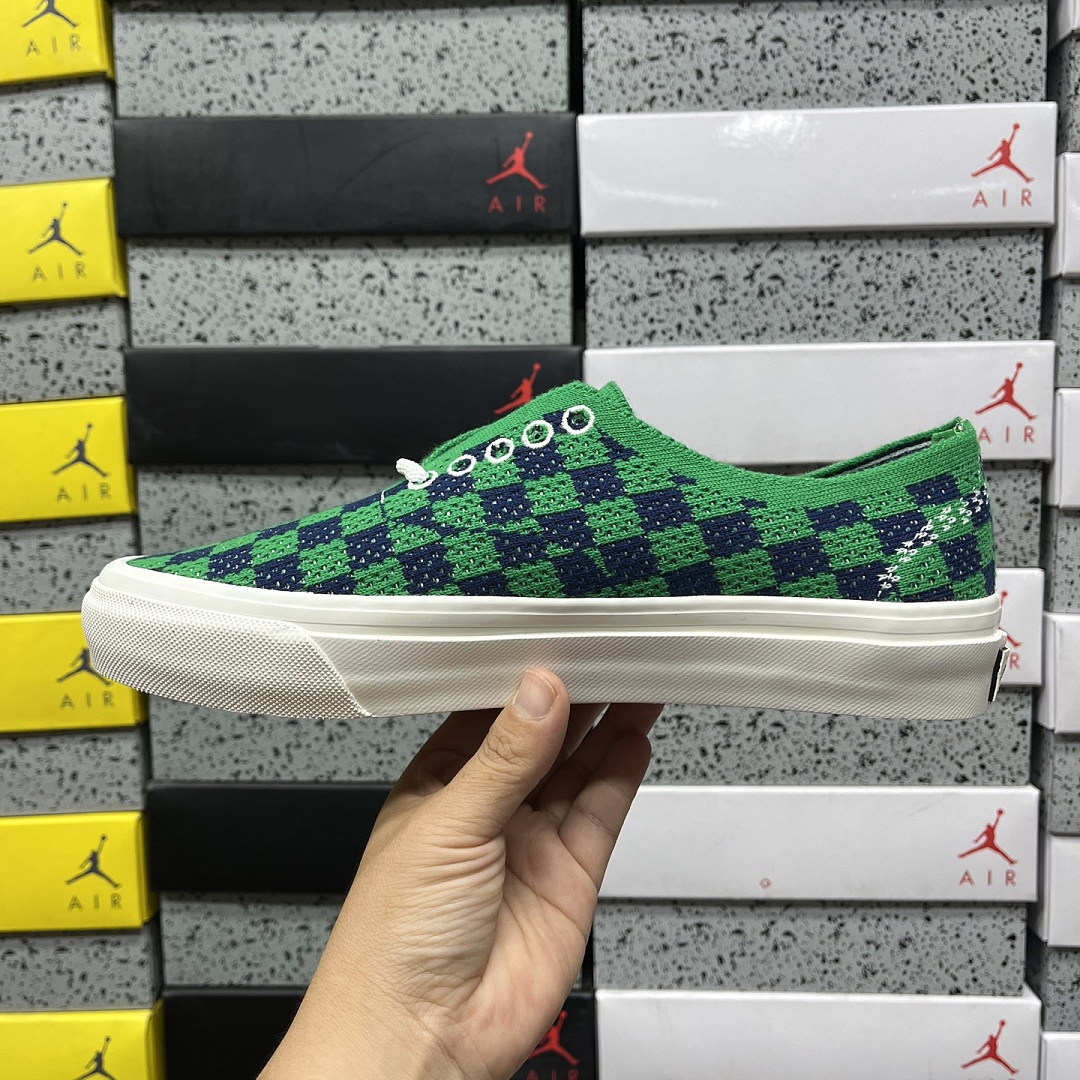 Vans LX Authentic 44 EK Punk Check (Green Navy) - Image 7
