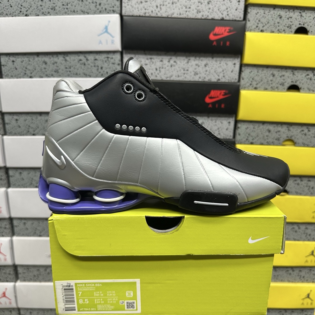Nike Shox BB4 Black Silver Lapis