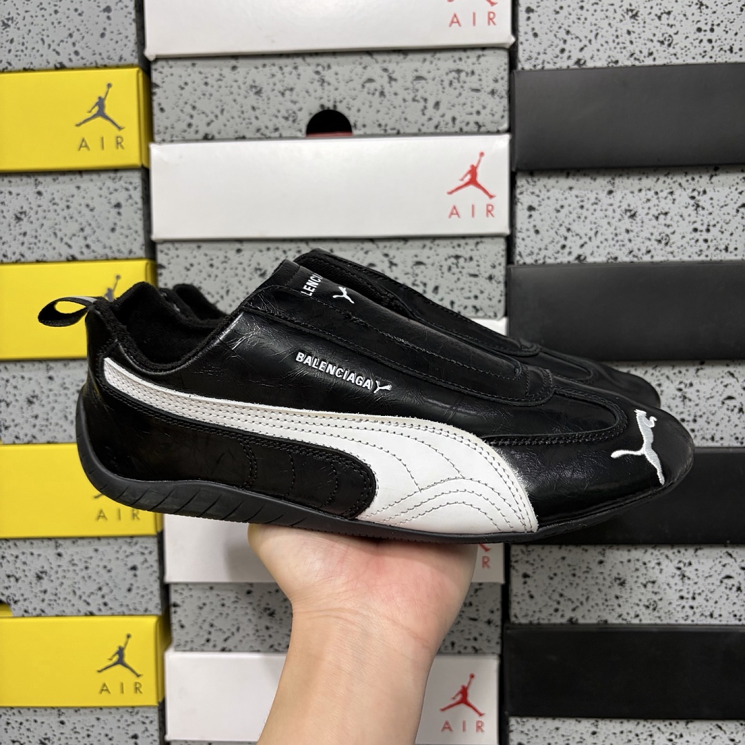 Balenciaga Speedcat Leather (Black White) - Image 9