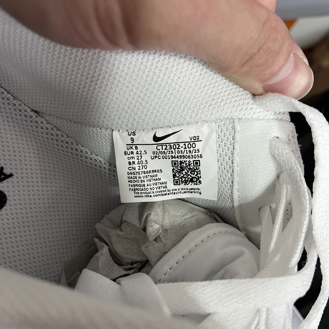Nike Air Force 1 Low '07 White Black Pebbled Leathe - Image 5