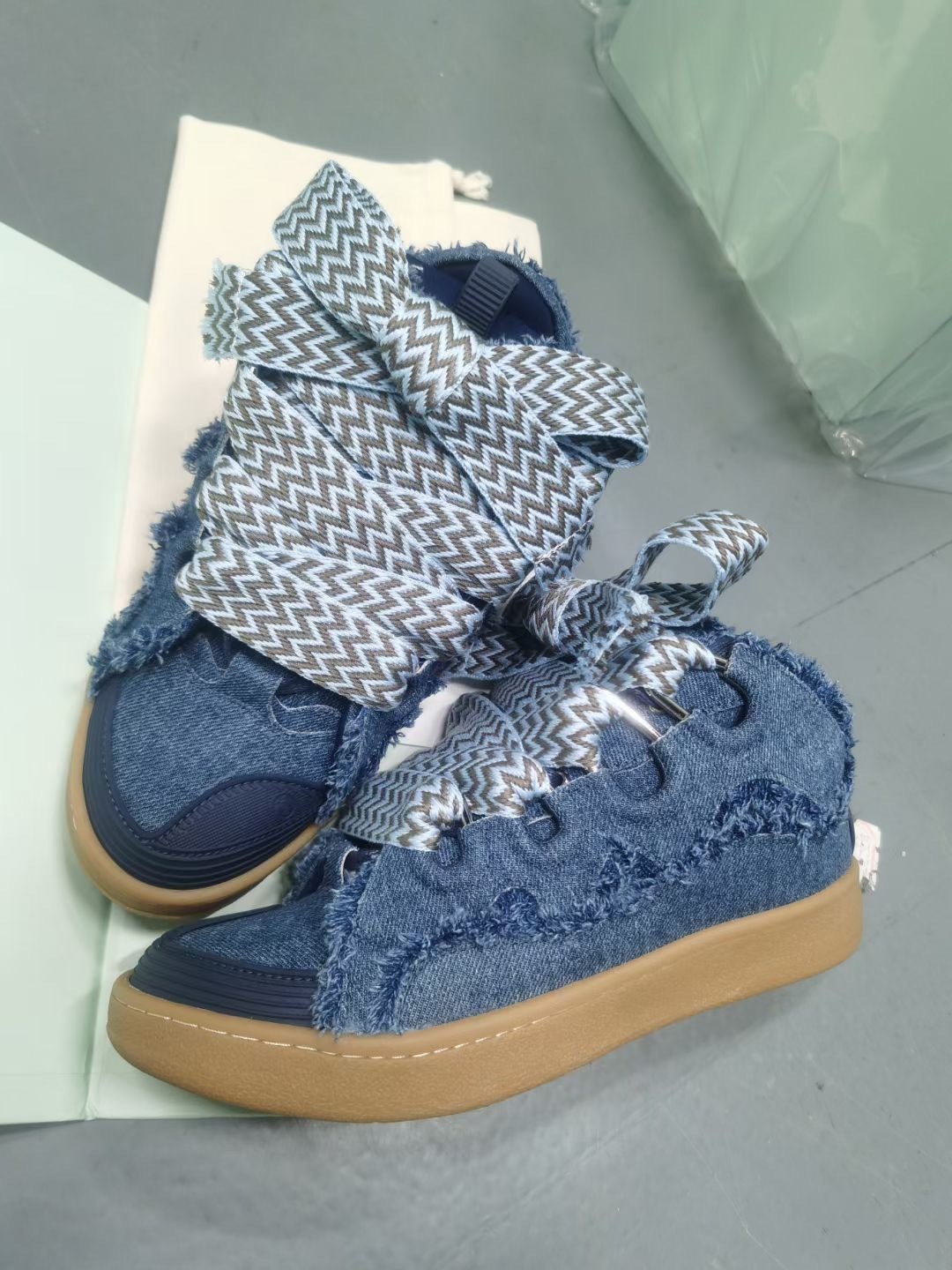 Lanvin FoShan Batch Lanvin Leather Curb Sneakers Three Generations - Image 10
