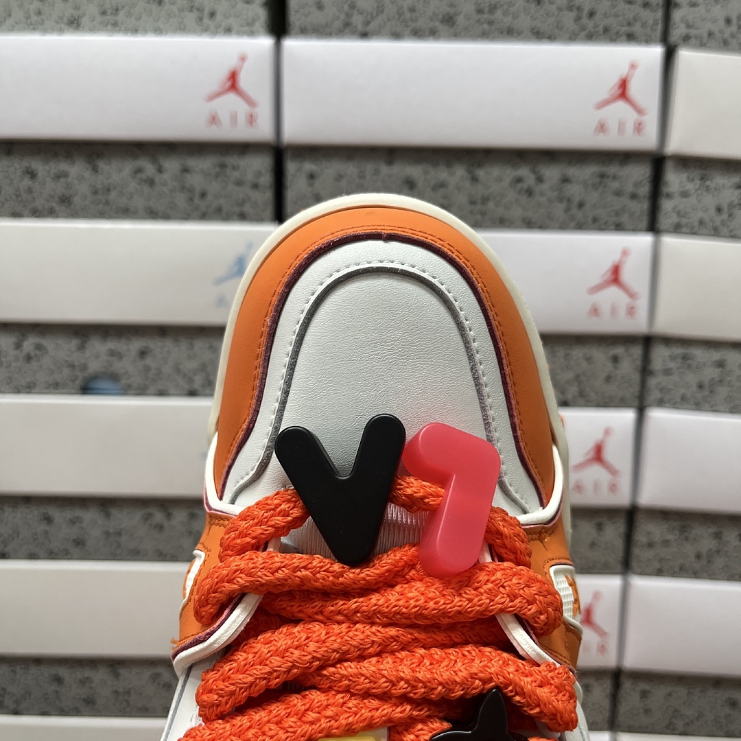 Louis Vuitton Trainer Maxi (White Orange) - Image 7