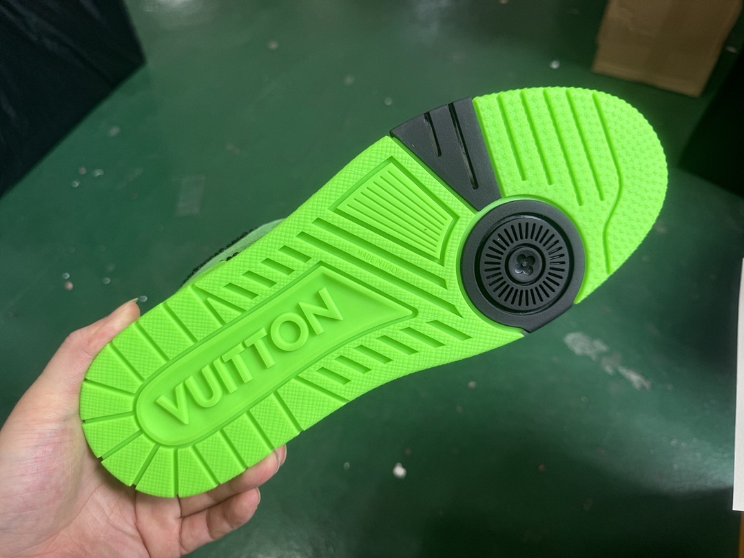 Louis Vuitton LV Skate Fluorescent Green Sports Shoes - Image 2