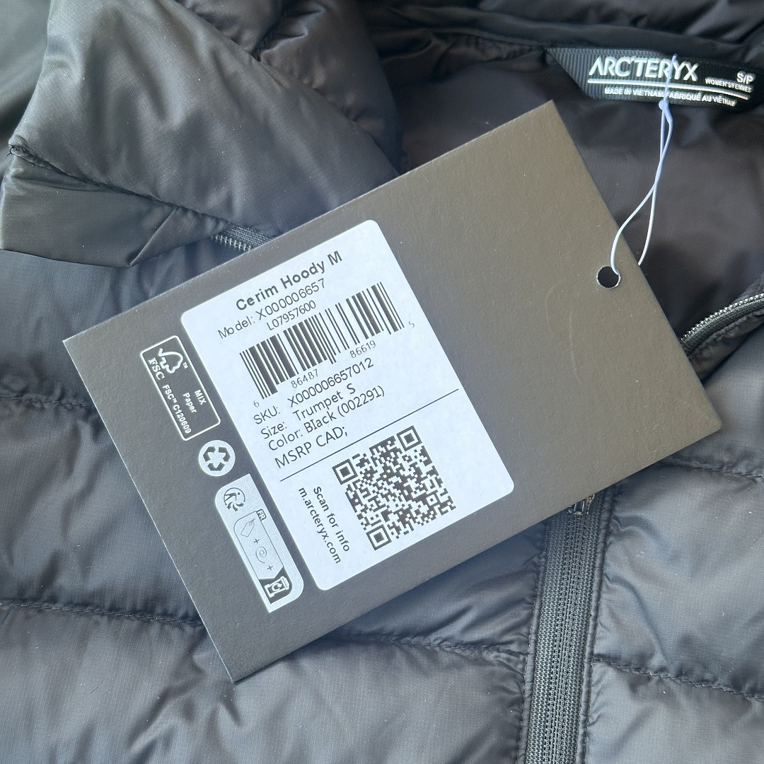 Arc'teryx Cerium LT Hoody Men's Jacket Phatasm (Black Silver) - Image 3