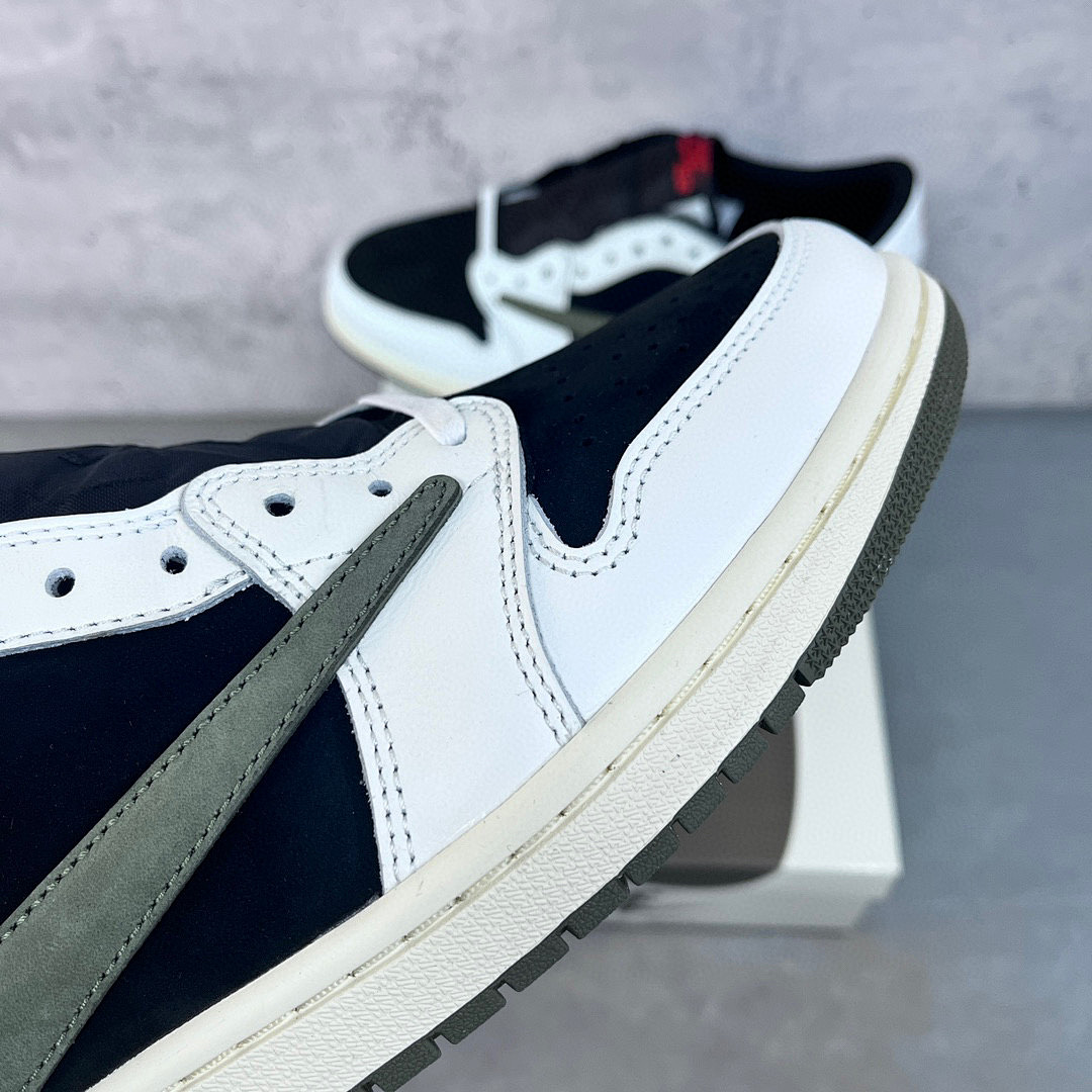 Chanel Travis Scott X Air Jordan 1 Low "Medium (Olive) - Image 8