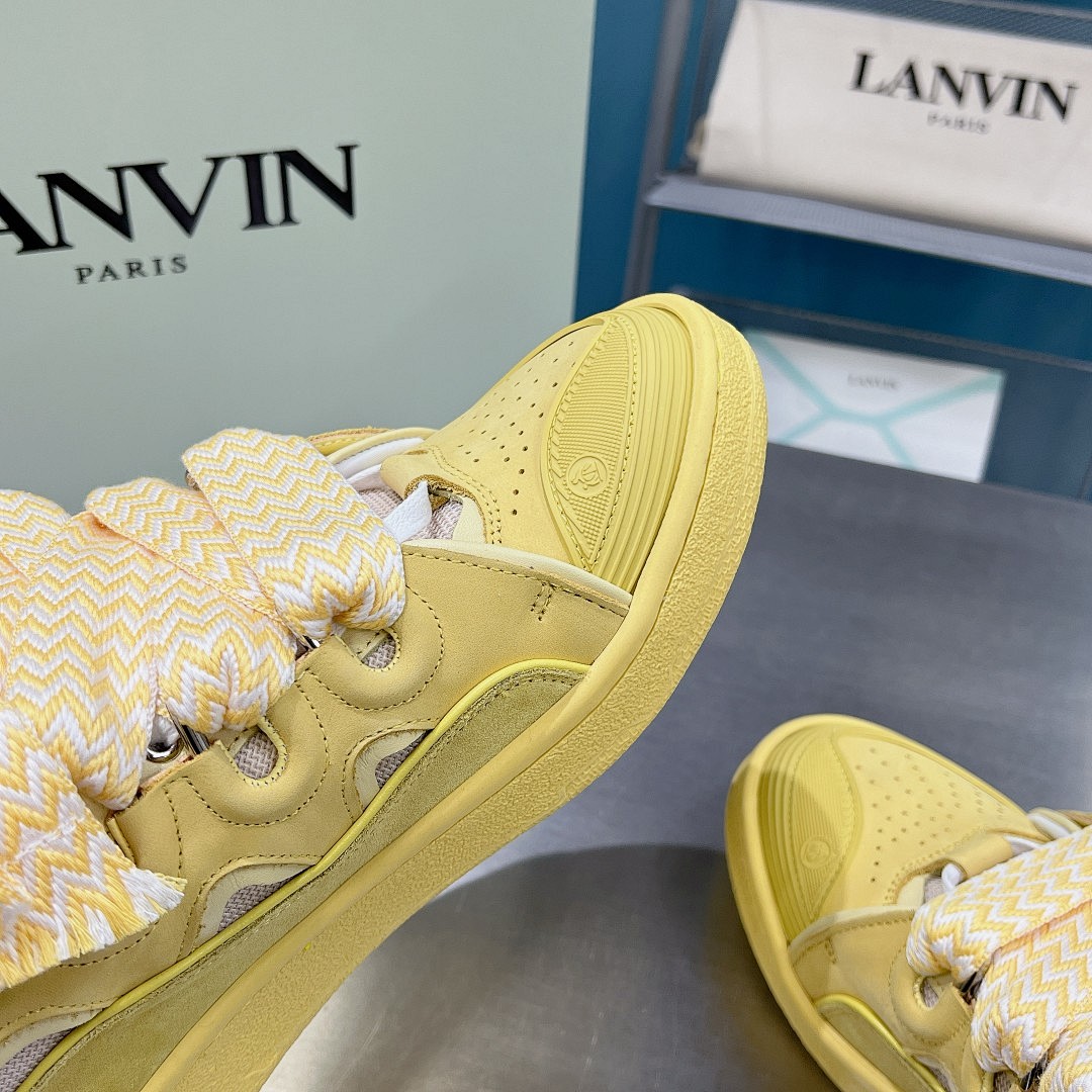 Lanvin FoShan Batch Lanvin Leather Curb Sneakers Three Generations - Image 5
