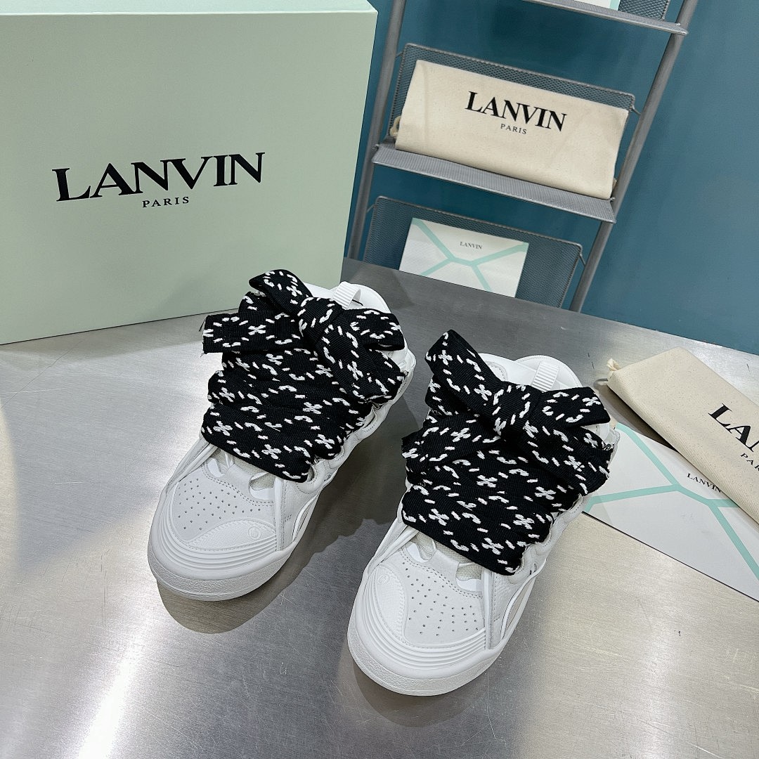 Lanvin FoShan Batch Lanvin Leather Curb Sneakers Three Generations - Image 12